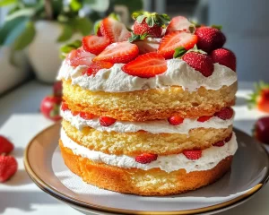 Spring Cake: Strawberry Lemon Layer Cake