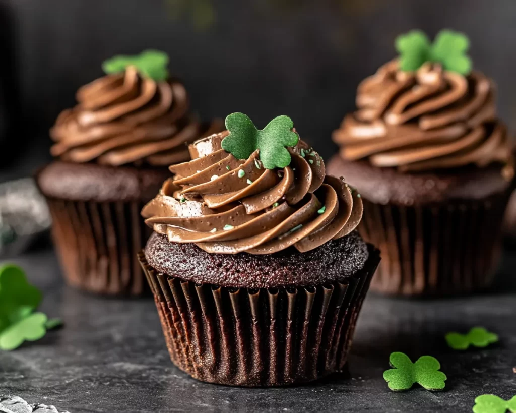 St Patrick’s Day Guinness Chocolate Cupcakes