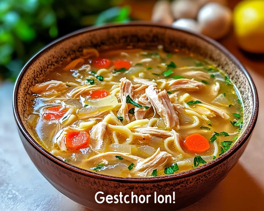 The Best Ginger Garlic Chicken Noodle Soup!