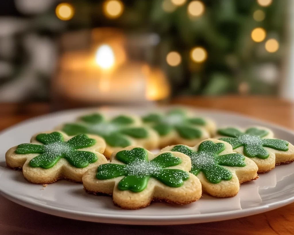 St Patrick’s Day Shamrock Shortbread Cookies