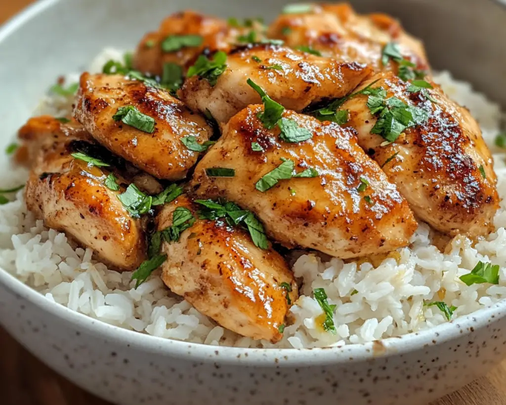 Garlic Butter Chicken with Rice