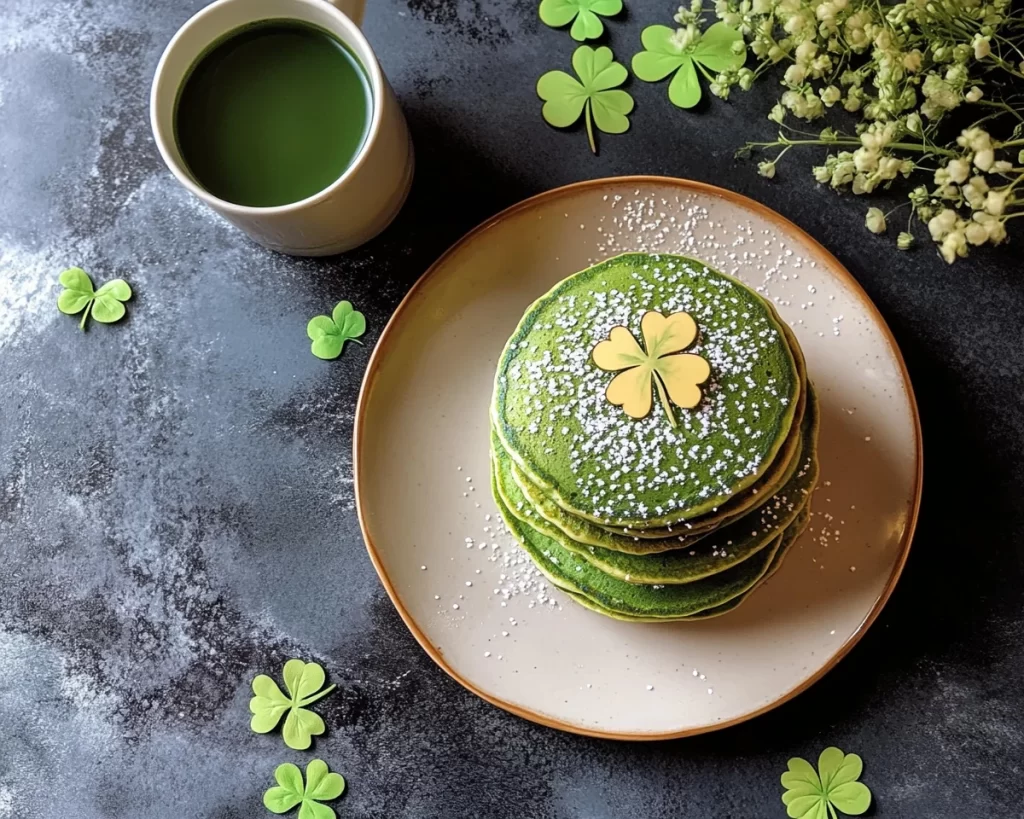 St Patrick’s Day Green Pancakes for Breakfast