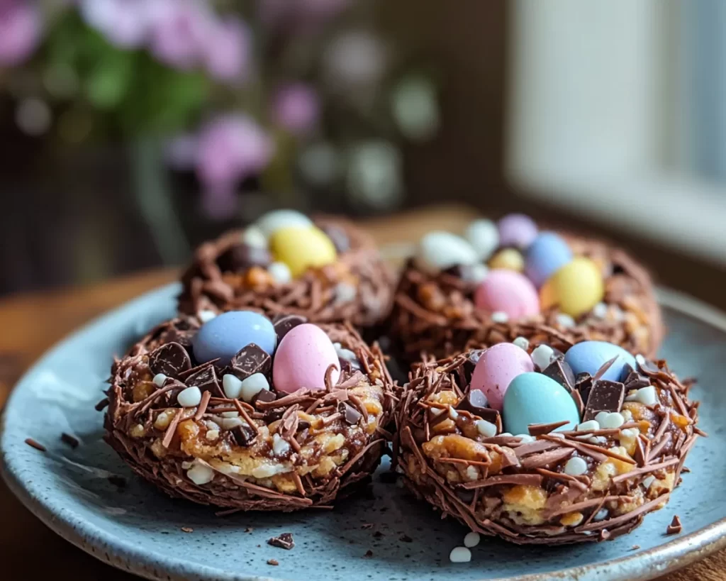 Easter Chocolate Nest Cookies