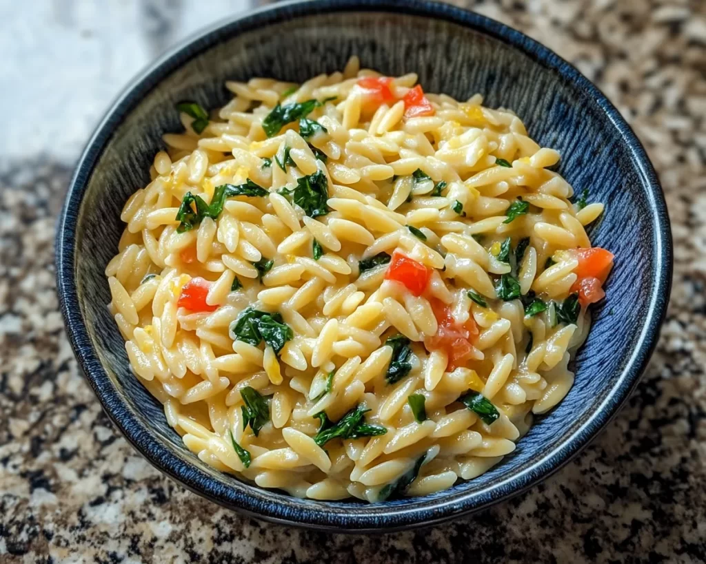 Spring Dinner Party Creamy Lemon Orzo