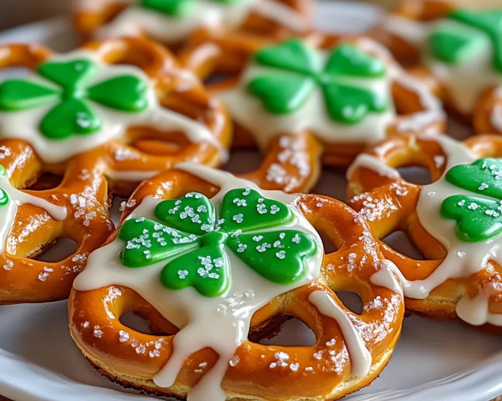 St Patrick’s Day Shamrock Pretzel Snacks