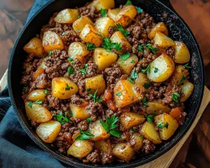 Quick & Cozy Easy Ground Beef Potato Skillet