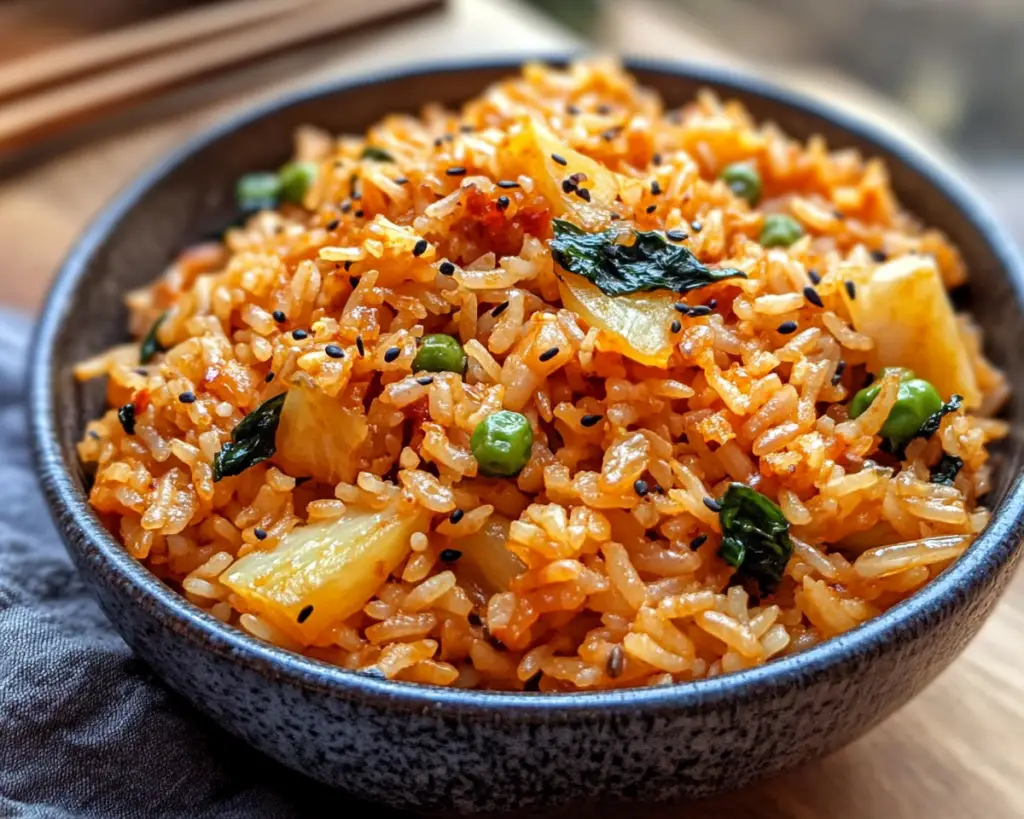 Vegan Kimchi Fried Rice (Spicy & Easy)