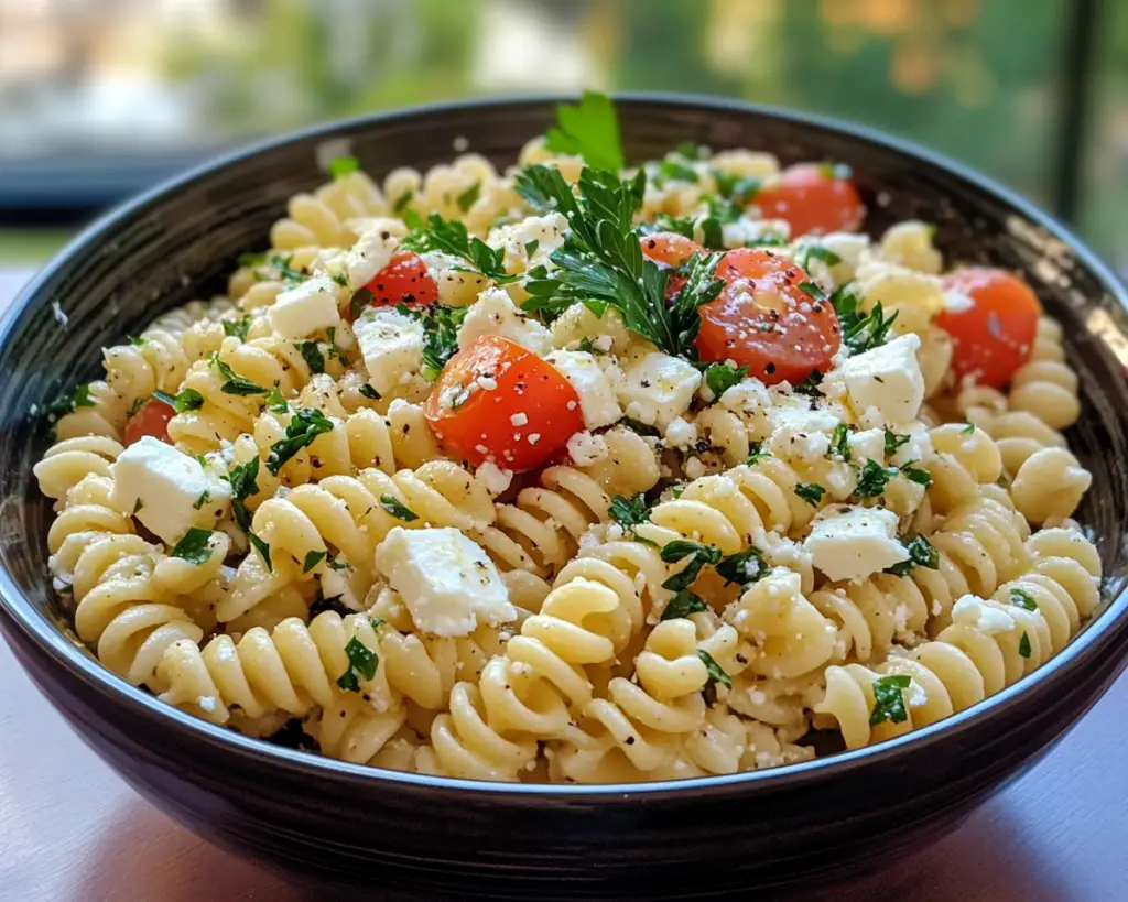 Pasta Salad with Feta and Parsley