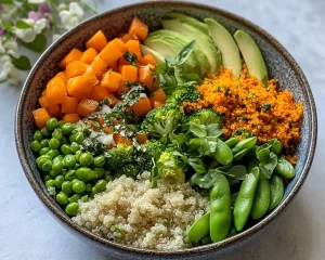 Spring Dinner Ideas: Quinoa Bowl with Spring Veggies