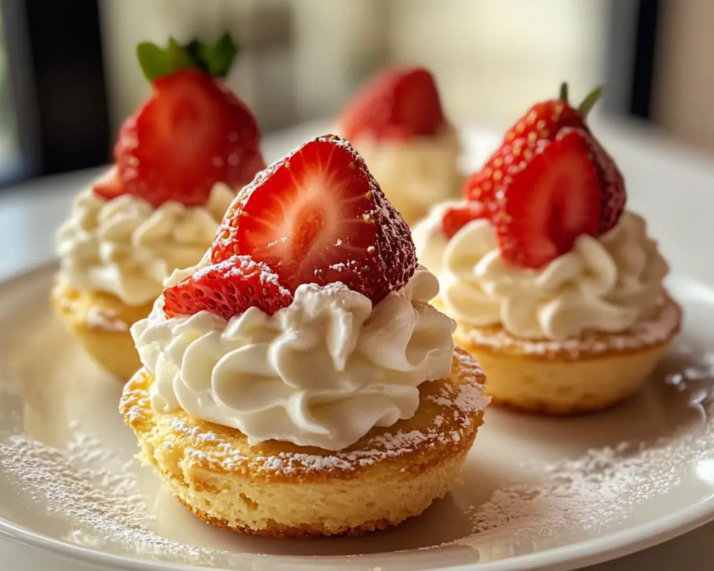Strawberry Shortcake Cups with Fresh Cream