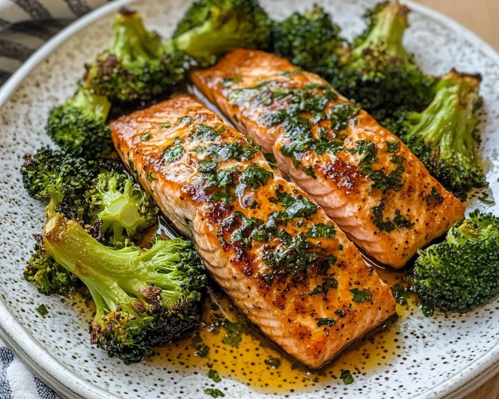 Spring Dinners: Honey Salmon with Roasted Broccoli