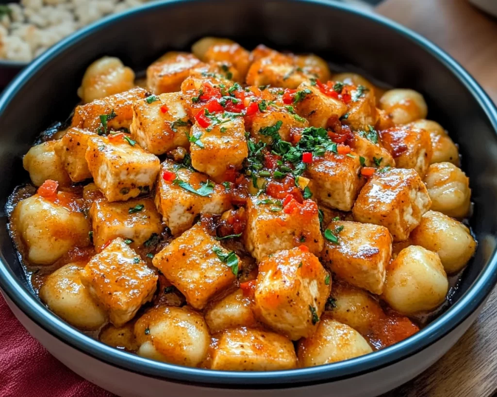 Spicy Marry Me Crispy Tofu With Gnocchi