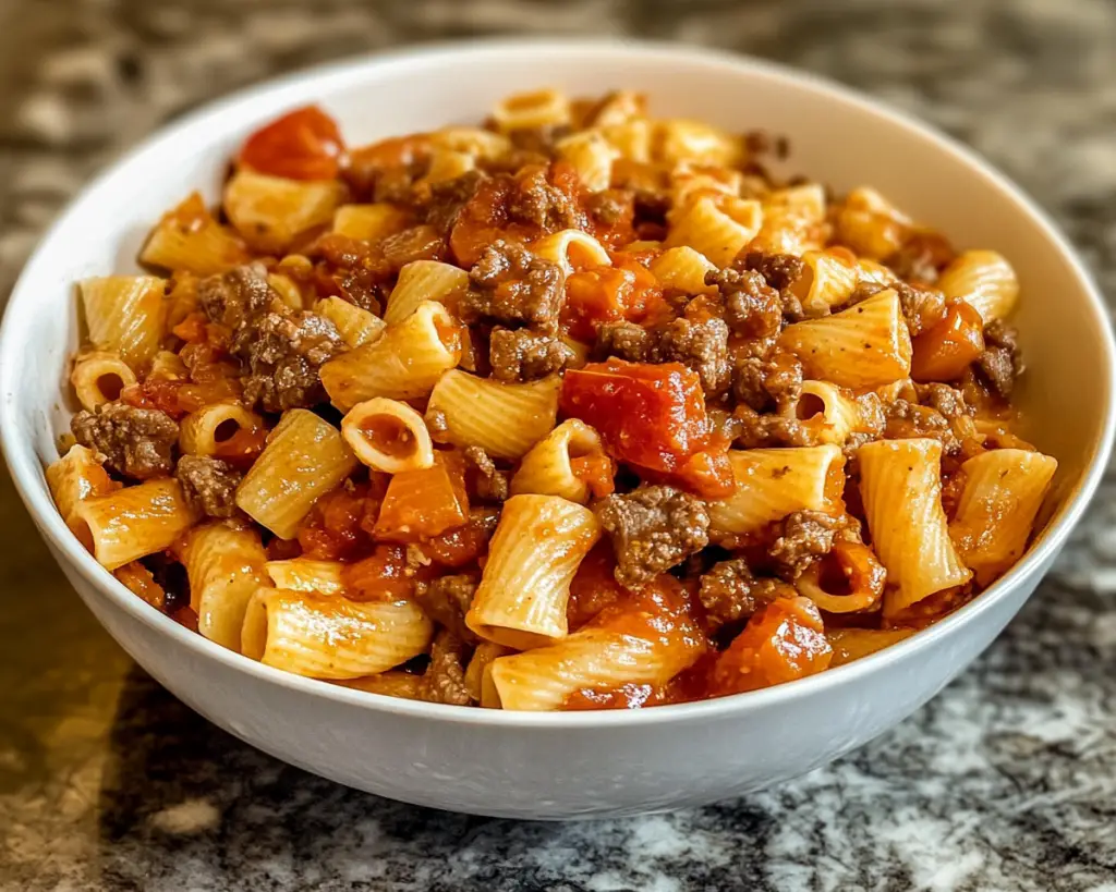 Beef Pasta with Tomato Sauce
