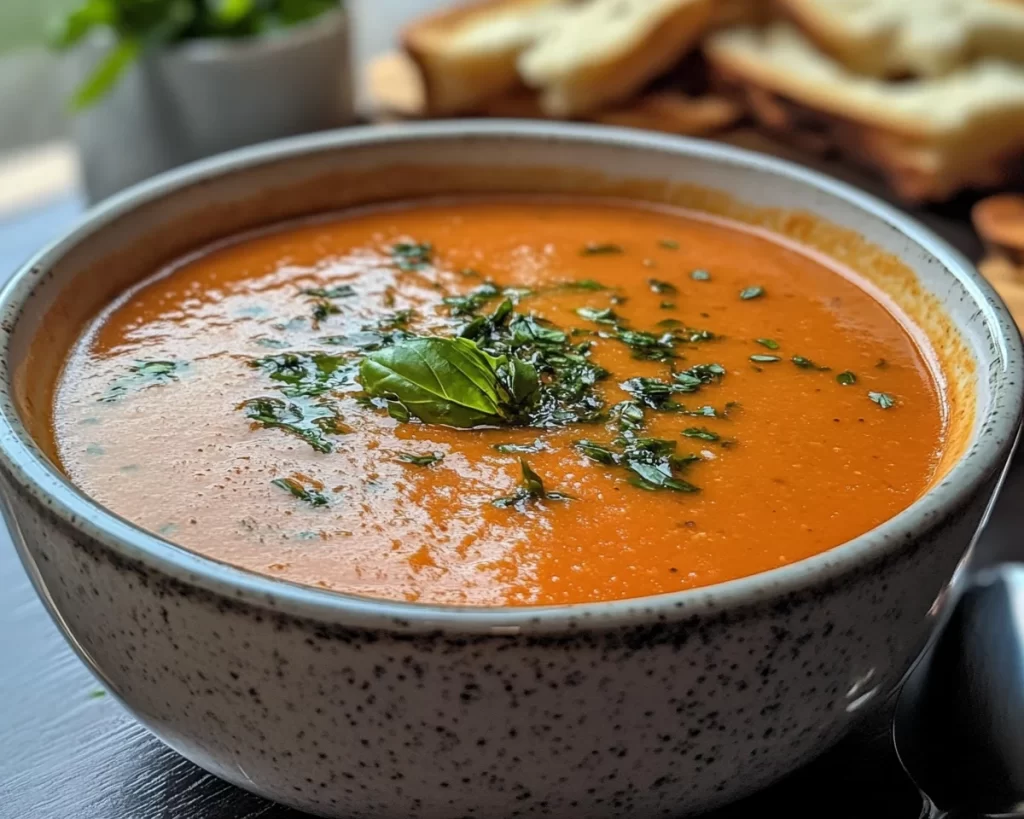 Spring Soup: Creamy Tomato Basil Soup (Easy)