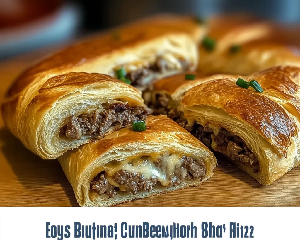 Easy Philly Cheese Steak Crescent Rolls