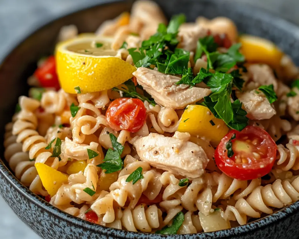 Pasta Salad with Chicken and Lemon