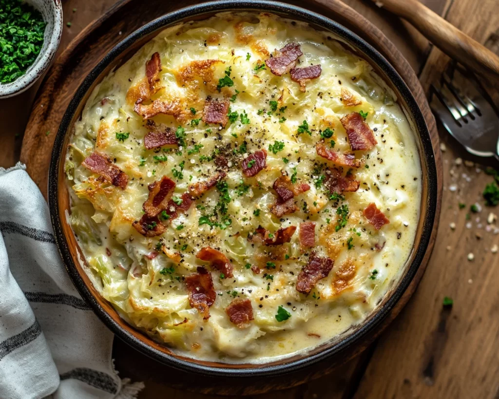 St Patrick’s Day Creamy Cabbage and Bacon