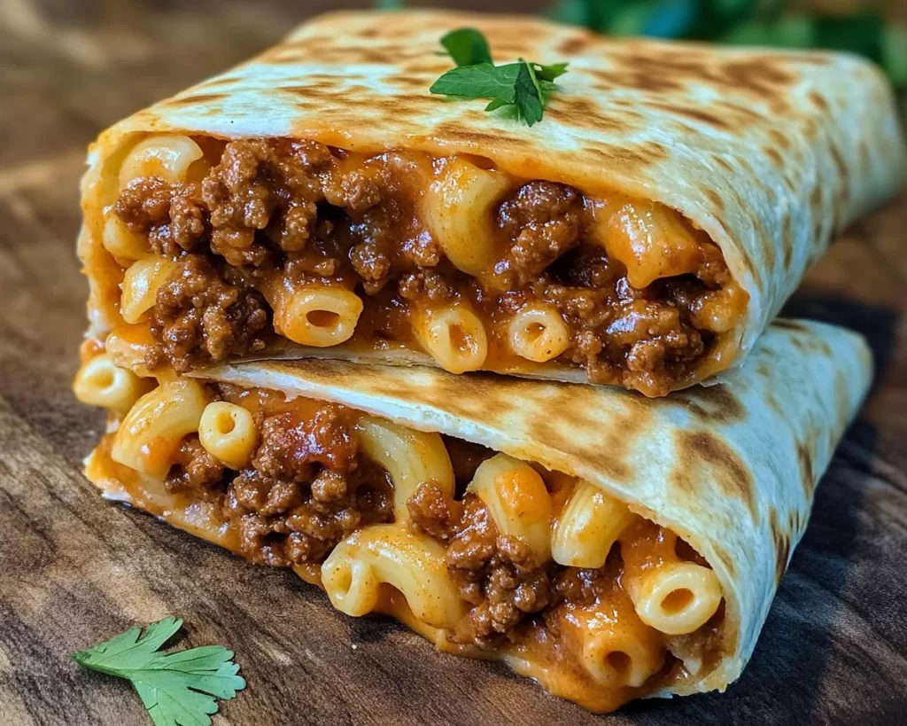 Easy Sloppy Joe Mac and Cheese Wraps Recipe