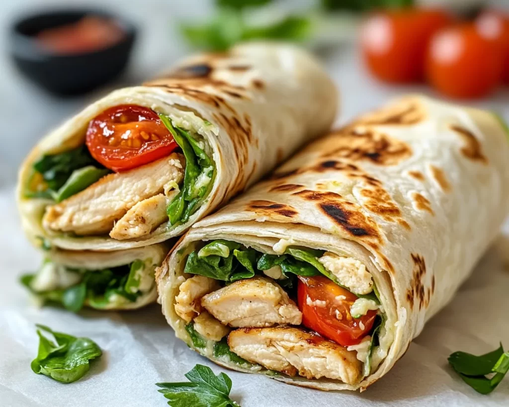 Spring Dinner Recipes: Chicken Caesar Wraps
