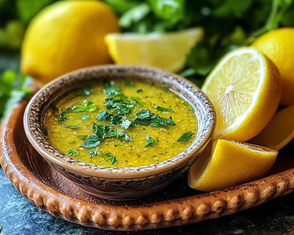 Lemon Vinegarette Dressing for Lentil Salad