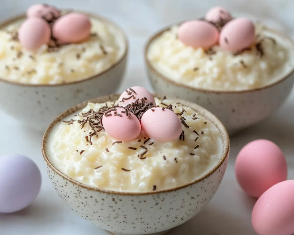 Easter Vanilla Bean Rice Pudding