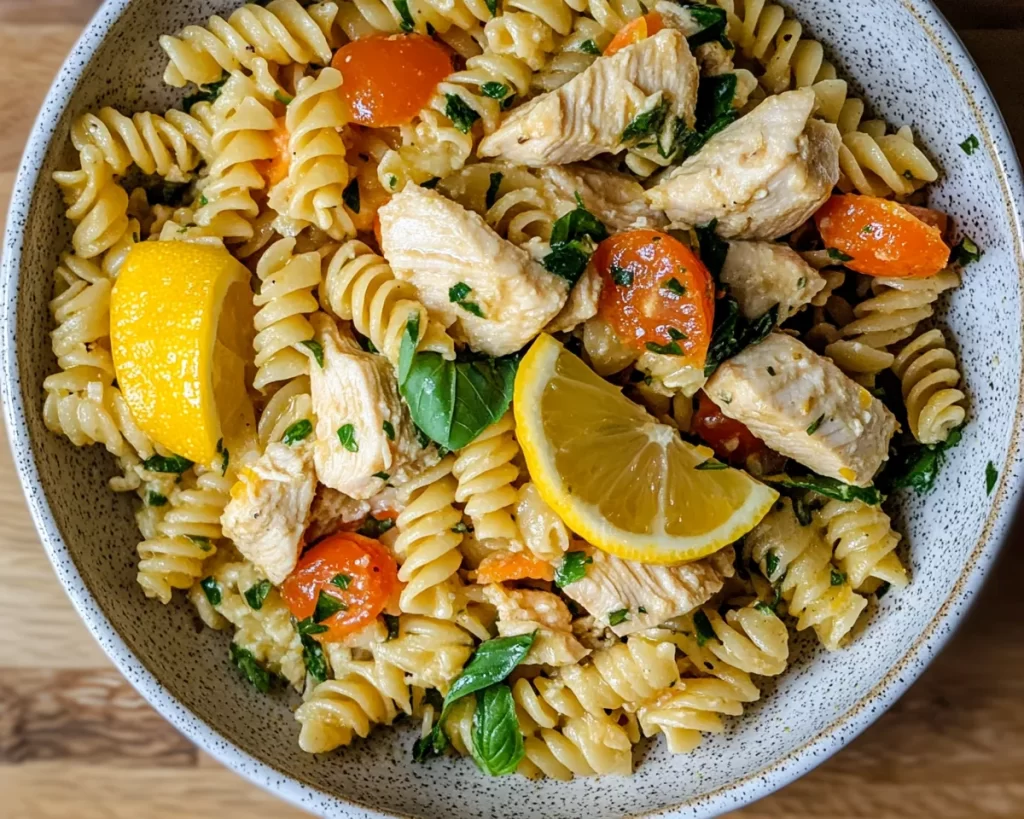 Spring Dinner Recipes: Lemon Chicken Pasta Salad
