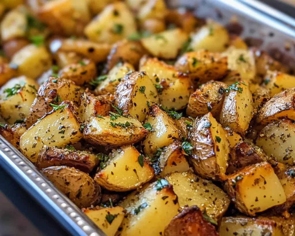 Easter Garlic Herb Roasted Potatoes