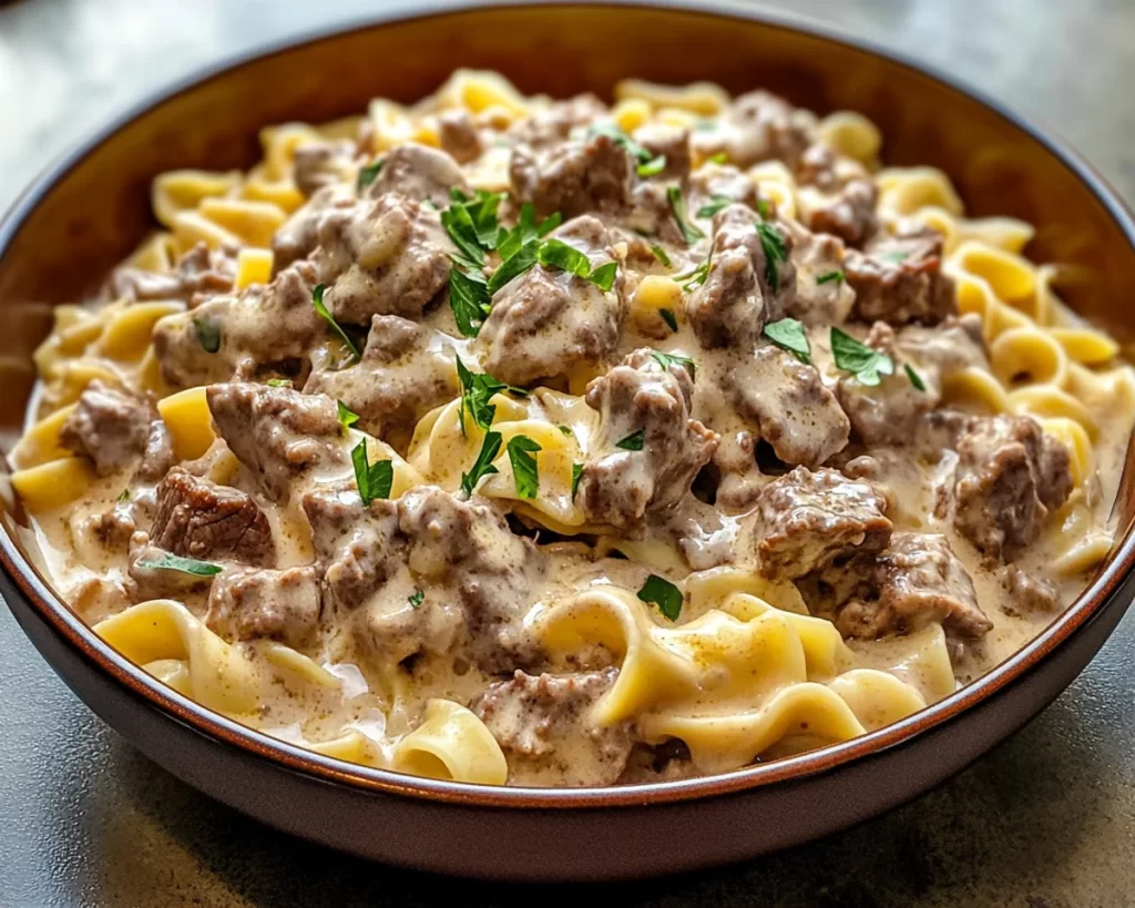 Lighter Beef Stroganoff With Greek Yogurt