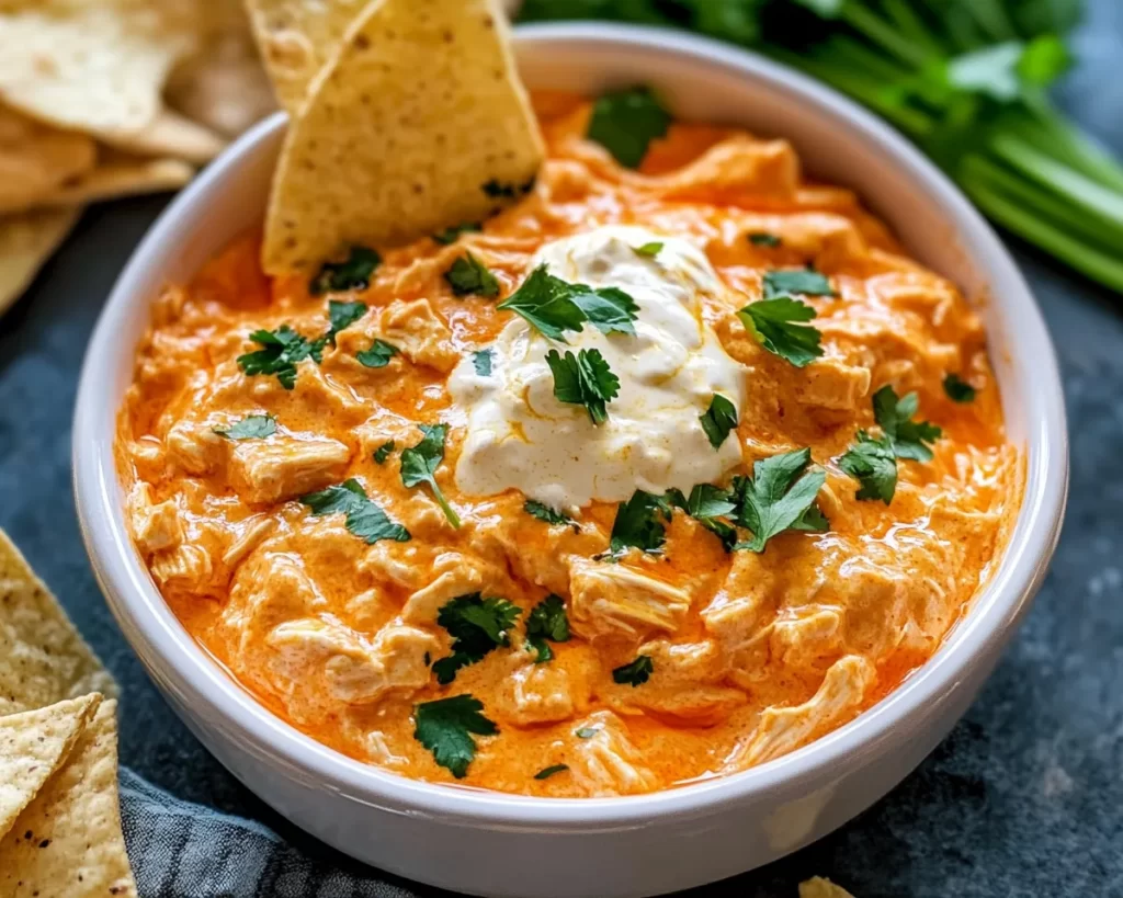 Easy Dairy Free Buffalo Chicken Dip