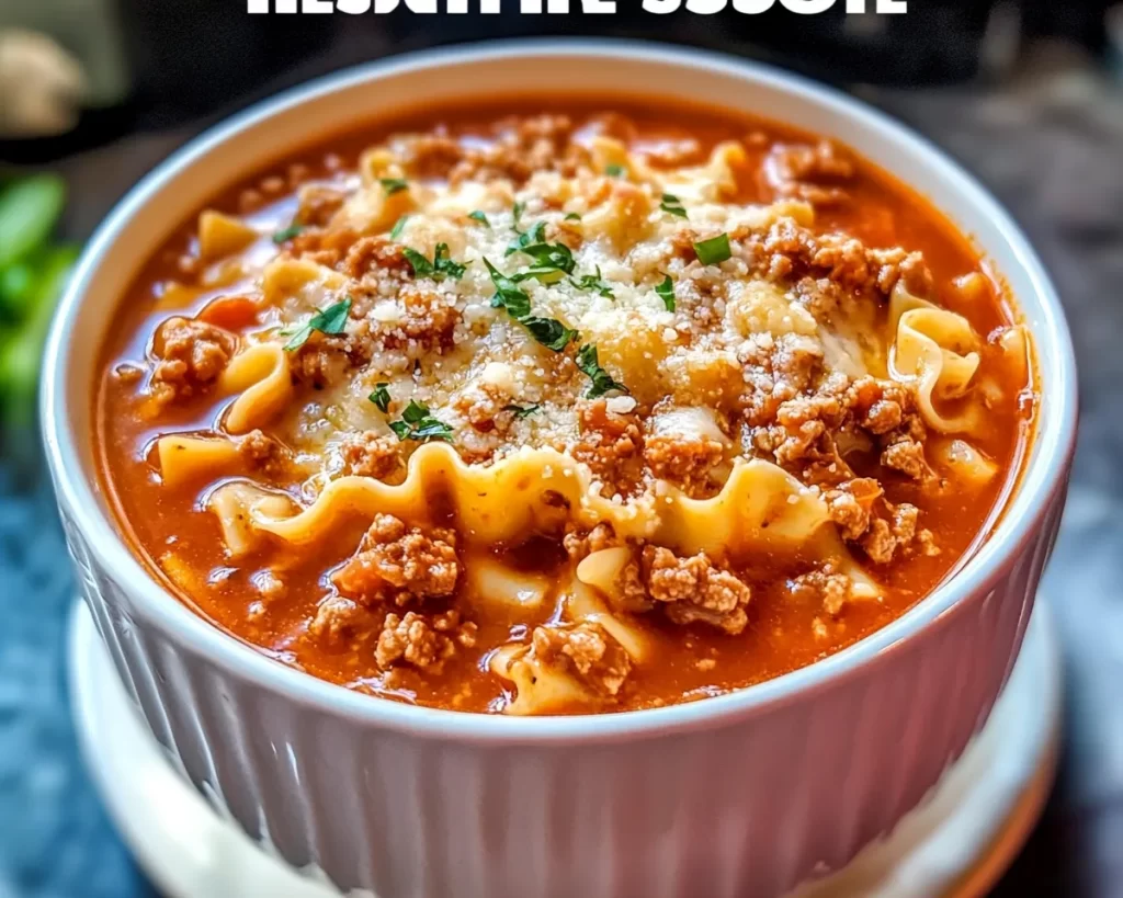 Irresistible High Protein Lasagna Soup