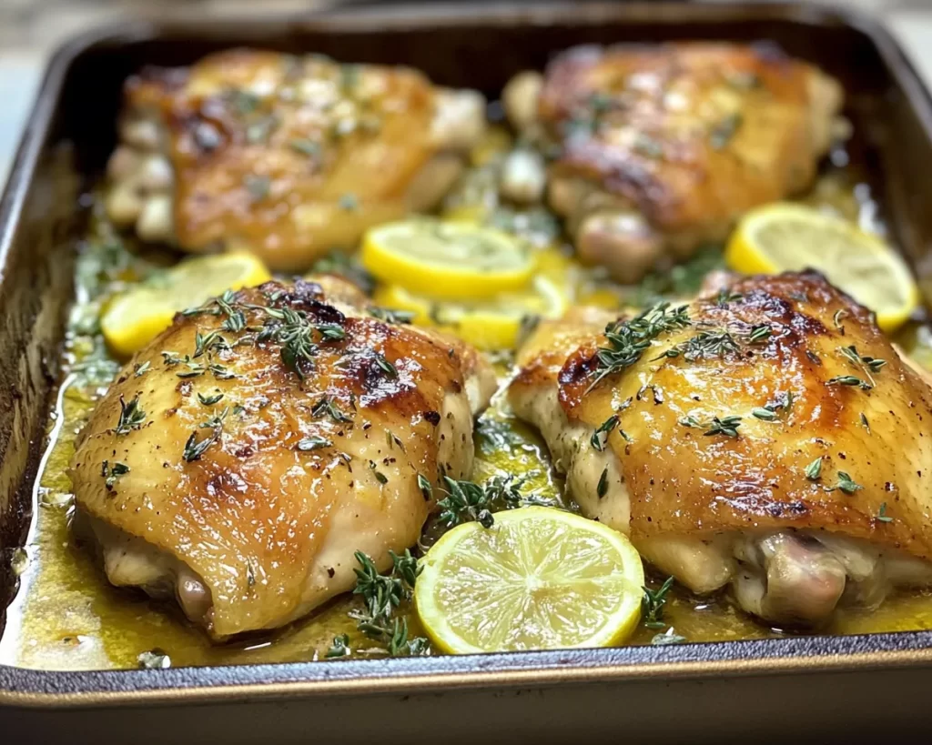 Spring Dinner Party Lemon Chicken Thighs