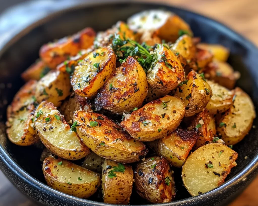 Spring Dinner Party Garlic Parmesan Potatoes