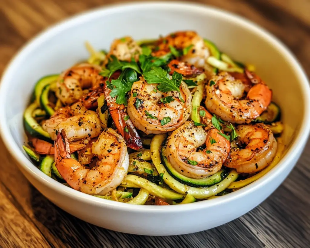 Garlic Shrimp with Zucchini Noodles