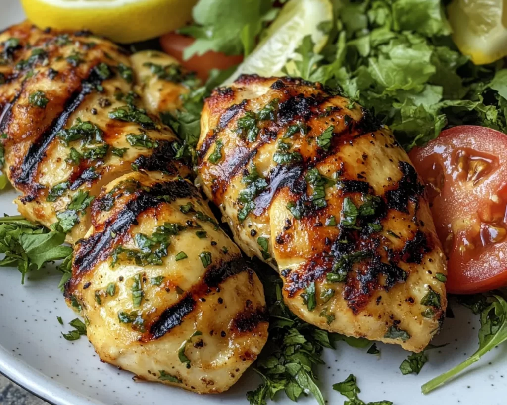 Grilled Lemon Chicken + Salad