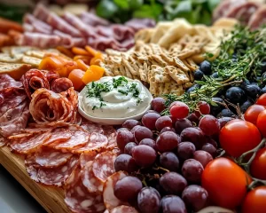 Spring Charcuterie Board Ideas with Yogurt Dip in 5 Steps