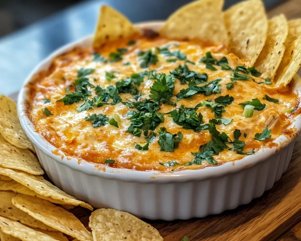 Baseball Snacks: Buffalo Chicken Dip With Tortilla Chips in 25 Minutes