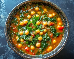 Spring Soup: Spinach & Chickpea Soup in 25 Minutes