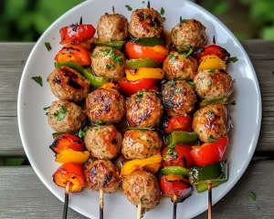 Summer Dinner Ideas: BBQ Turkey Meatball Skewers in 20 Minutes