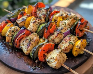Easy Summer Dinners: Greek Chicken and Veggie Skewers in 20 Minutes