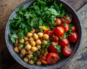 Spring Dinners: Chickpea Mediterranean Bowl (Healthy)