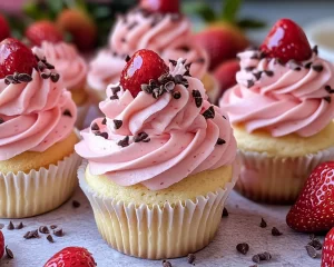 Spring Cupcakes: Strawberry Chocolate Swirl Cupcakes in 7 Steps
