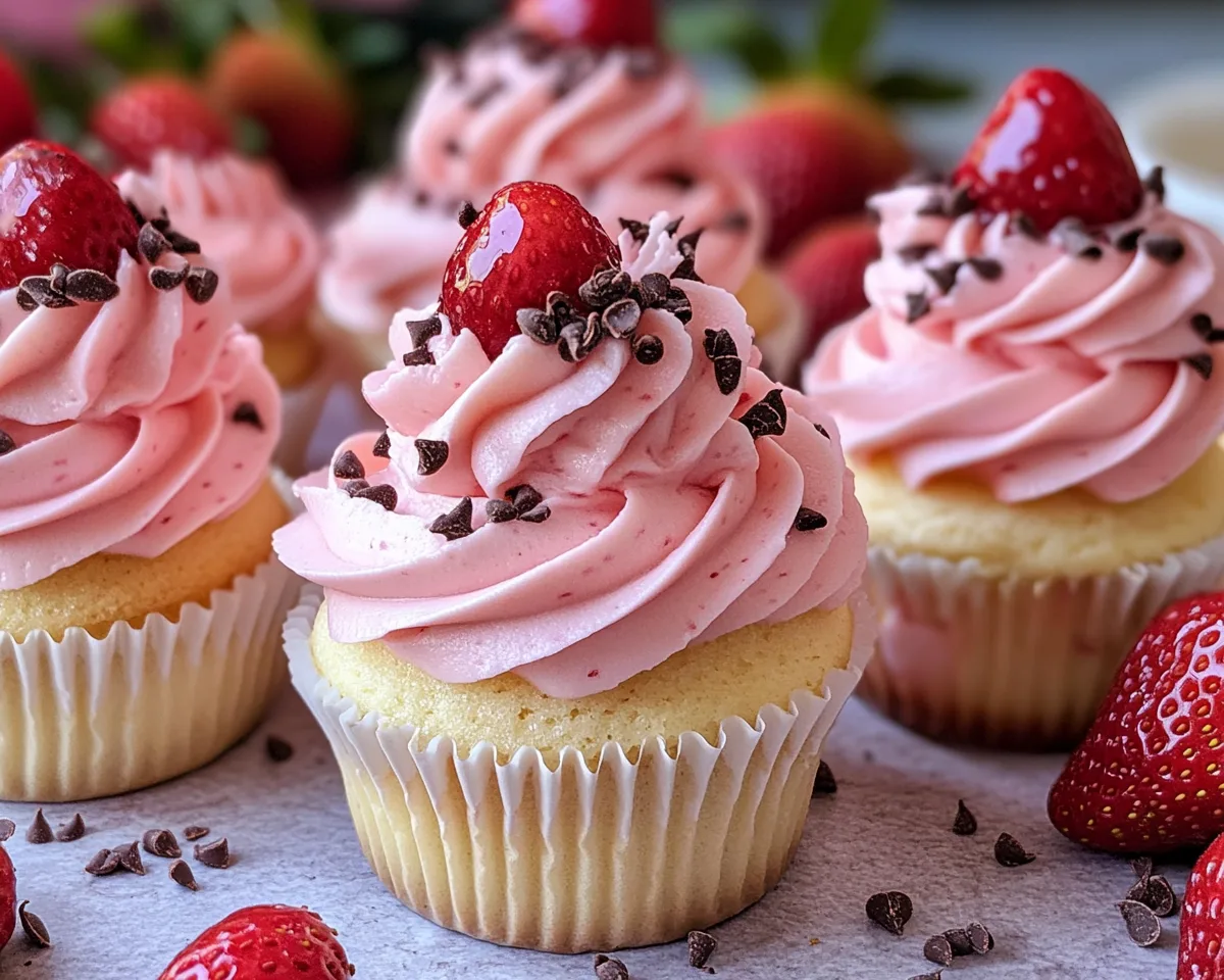 Spring Cupcakes: Strawberry Chocolate Swirl Cupcakes in 7 Steps