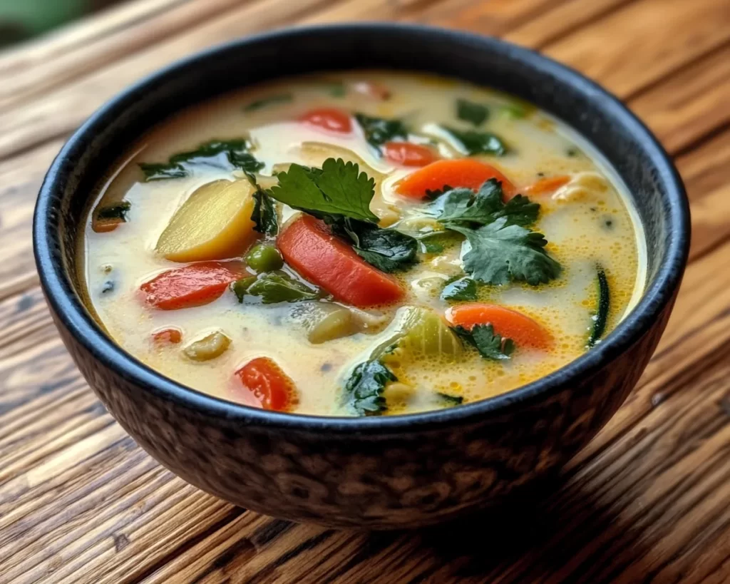 Spring Soup: Thai Coconut Vegetable Soup in 20 Minutes
