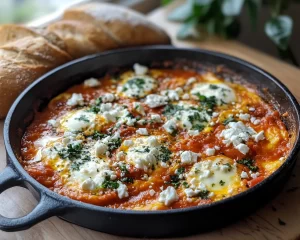 Spring Brunch: Shakshuka With Feta and Crusty Bread in 25 Minutes