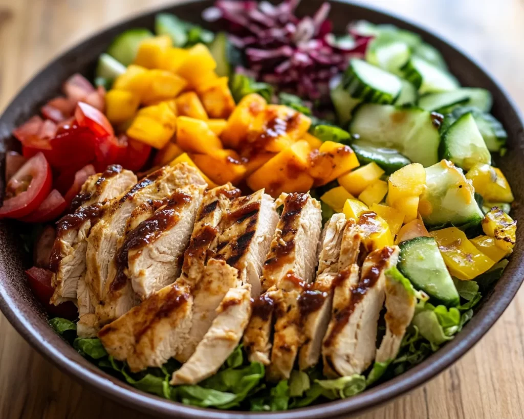 Summer Dinner Ideas: BBQ Ranch Chicken Salad in 15 Minutes