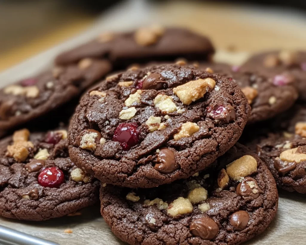 Black Forest Cookie: Cherry Garcia Inspired Chocolate Cookies in 25 Minutes