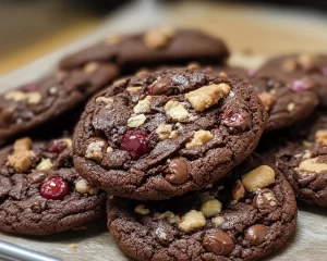 Black Forest Cookie: Cherry Garcia Inspired Chocolate Cookies in 25 Minutes