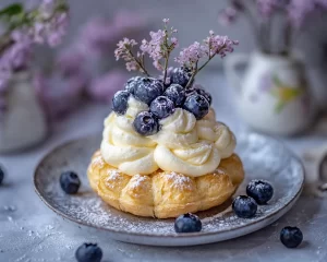 Spring Desserts: Blueberry Cream Puff Dessert in 7 Steps