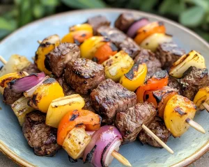 Summer Dinner Ideas: Grilled Steak Kabobs in 20 Minutes