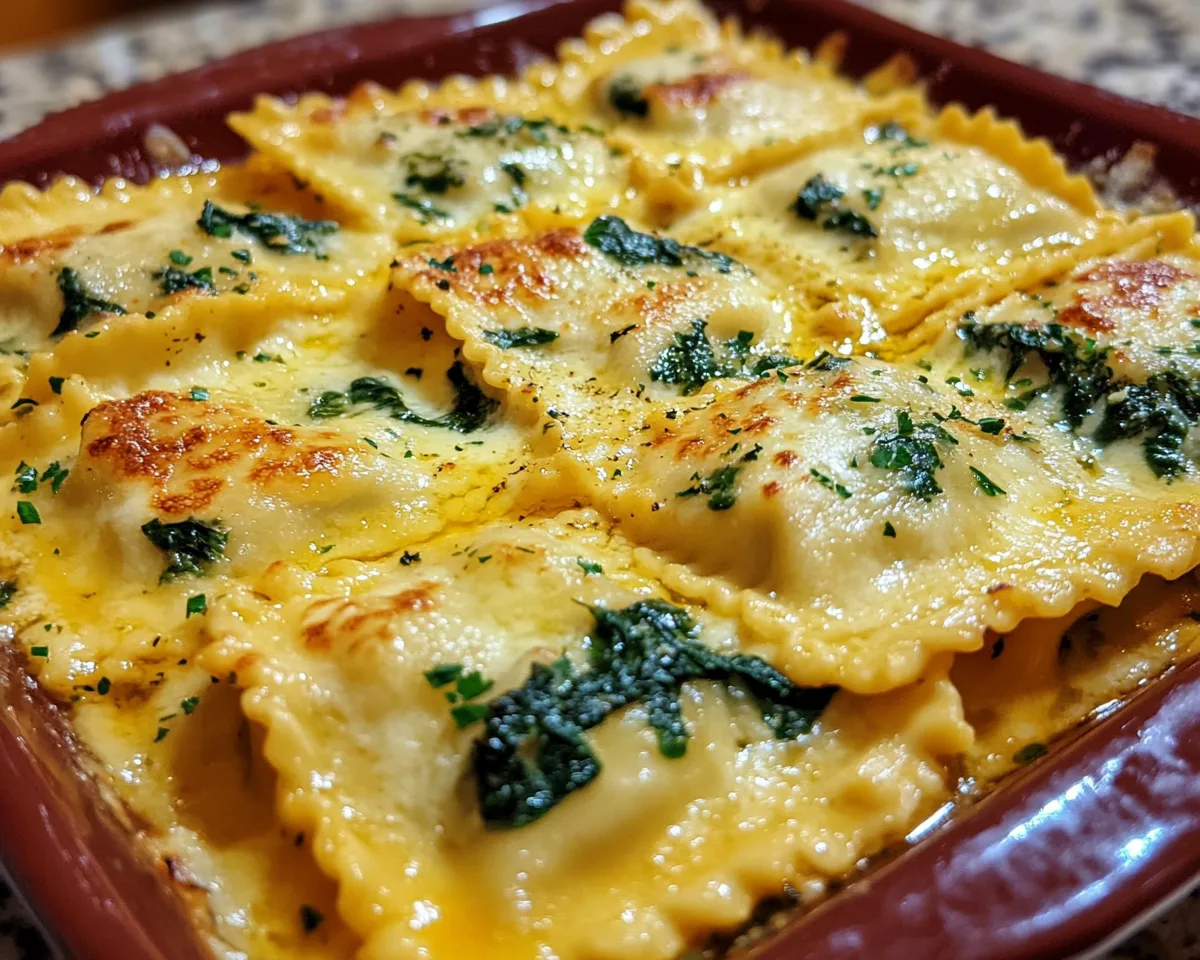 Easy Dinner Recipes for Family: Baked Spinach & Cheese Ravioli in 25 Minutes